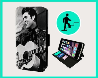 ELVIS GUITAR ICON - Flip-Handyhülle iPhone/Samsung aus veganem Kunstleder