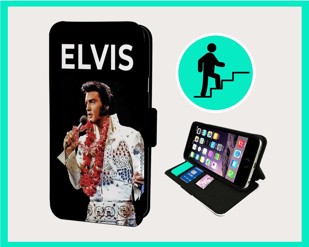ELVIS KING of ROCK - Flip Phone Case Iphone/samsung Vegan Faux Leather ...