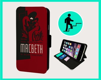 MACBETH VINTAGE CLASSIC - Étui à rabat pour iPhone/Samsung imitation cuir végétalien