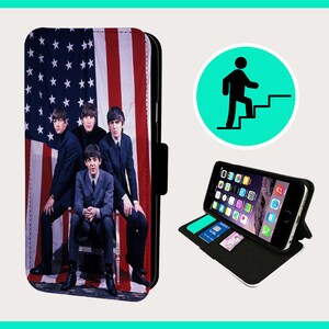 ICONIC BEATLES AMERICA: telefoonhoesje iPhone/Samsung veganistisch kunstleer