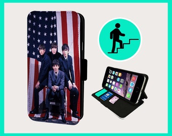 ICONIC BEATLES AMERICA - Flip phone case iPhone/Samsung Vegan Faux Leather