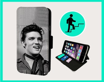 ELVIS AMERICAN KING – Flip-Handyhülle iPhone/Samsung aus veganem Kunstleder