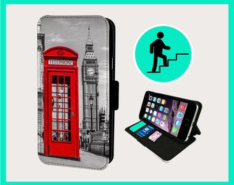 LONDON ICONIC SITES - Flip Tasche iPhone/Samsung Vegan Kunstleder