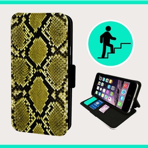 SNAKESKIN EXOTIC PRINT - Flip-Hülle iPhone/Samsung Vegan Kunstleder