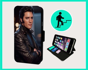 ELVIS HUNKY ICON - Flip phone case iPhone/Samsung Vegan Faux Leather