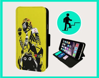 ROSSI ICONIC BIKER - Klapphülle iPhone/Samsung Vegan Kunstleder