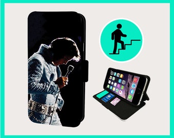 ELVIS ENCORE GOODNIGHT - Flip Tasche iPhone/Samsung Vegan Kunstleder