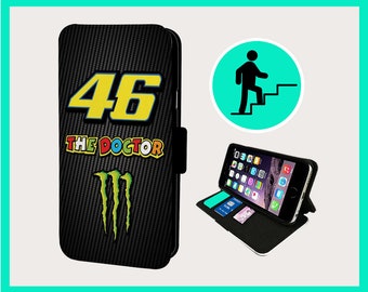 ROSSI DOCTOR WINNER - Étui à rabat pour iPhone/Samsung imitation cuir végétalien