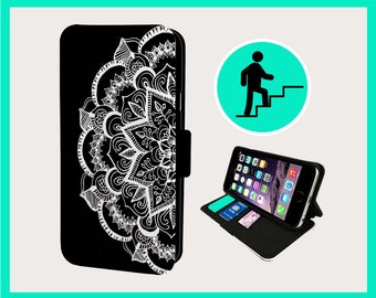 MANDALA BEAUTIFUL ENERGY - Flip phone case iPhone/Samsung Vegan Faux Leather