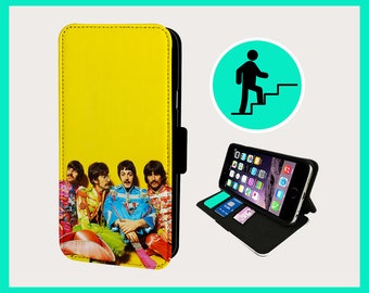 MELLOW YELLOW BEATLES - Flip phone case iPhone/Samsung Vegan Faux Leather