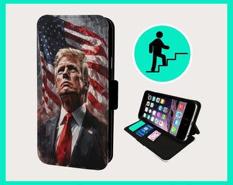 TRUMP PRESIDENT 47th  - Flip phone case iPhone/Samsung Vegan Faux Leather