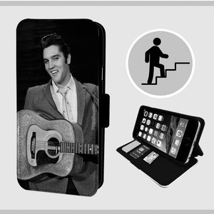 ELVIS AMERICAN TOUR - フリップ フォン ケース iPhone/Samsung ヴィーガン フェイクレザー