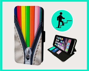 RELEASE INNER GAY  - Flip phone case iPhone/Samsung Vegan Faux Leather