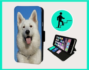 SCHÄFERHUND - Flip Tasche iPhone/Samsung Vegan Kunstleder