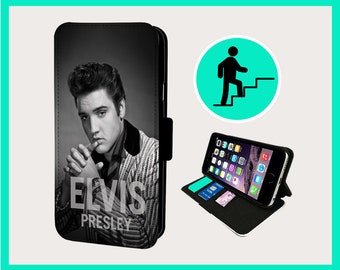 ELVIS THE KING - Flip phone case iPhone/Samsung Vegan Faux Leather