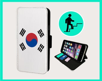 VIVA SOUTH KOREA - Flip phone case iPhone/Samsung Vegan Faux Leather