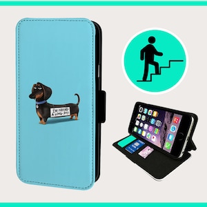 WORST HOND AANBIDDELIJK - Flip-telefoonhoesje iPhone/Samsung veganistisch kunstleer