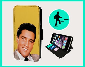 ELVIS BEAUTIFUL GENTLEMAN - Flip phone case iPhone/Samsung Vegan Faux Leather