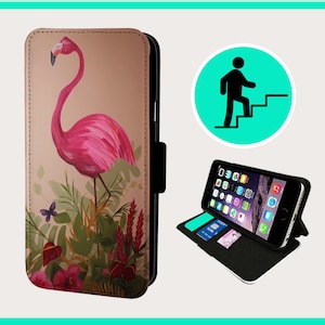 Capa de celular Flamingo incrivelmente extravagante - iPhone/Samsung Couro sintético vegano