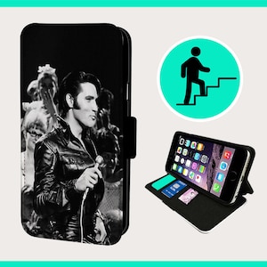 ELVIS 1968 CONCERT - Flip-telefoonhoesje iPhone/Samsung veganistisch kunstleer