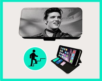 ELVIS INFECTIOUS SMILE – Flip-Handyhülle iPhone/Samsung aus veganem Kunstleder