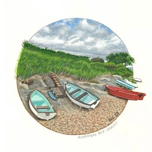 CARTÃO DE FELICITAÇÕES: Ringstead Bay, Dorset - 2023
