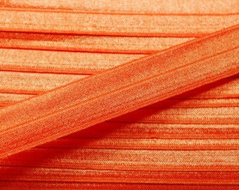 Falzgummi  orange 20mm Meterware Kurzwaren Gummiband Einfassband für Unterwäsche Schrägband