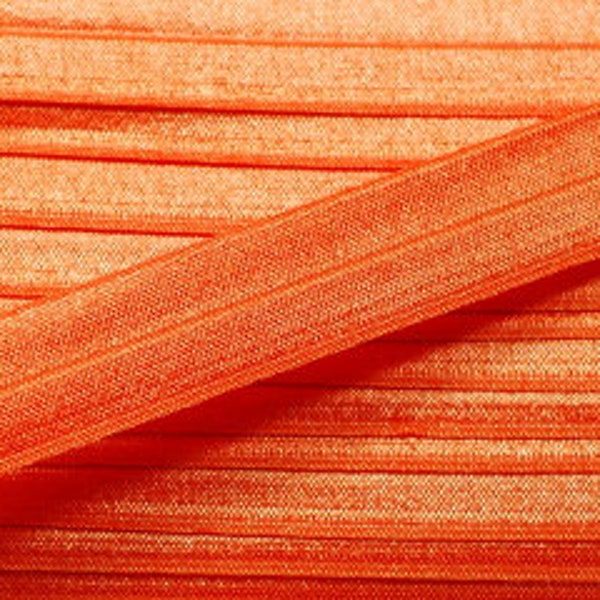 Falzgummi  orange 20mm Meterware Kurzwaren Gummiband Einfassband für Unterwäsche Schrägband