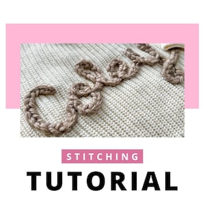 DIY Name Sweater Kit (Tutorial video ONLY) stitching name tutorial