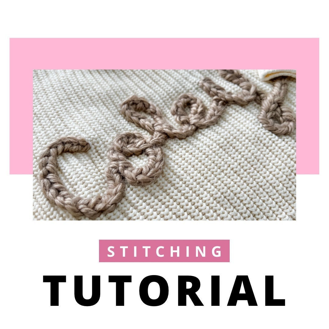 DIY Name Sweater Kit tutorial Video ONLY Stitching Name Tutorial Etsy