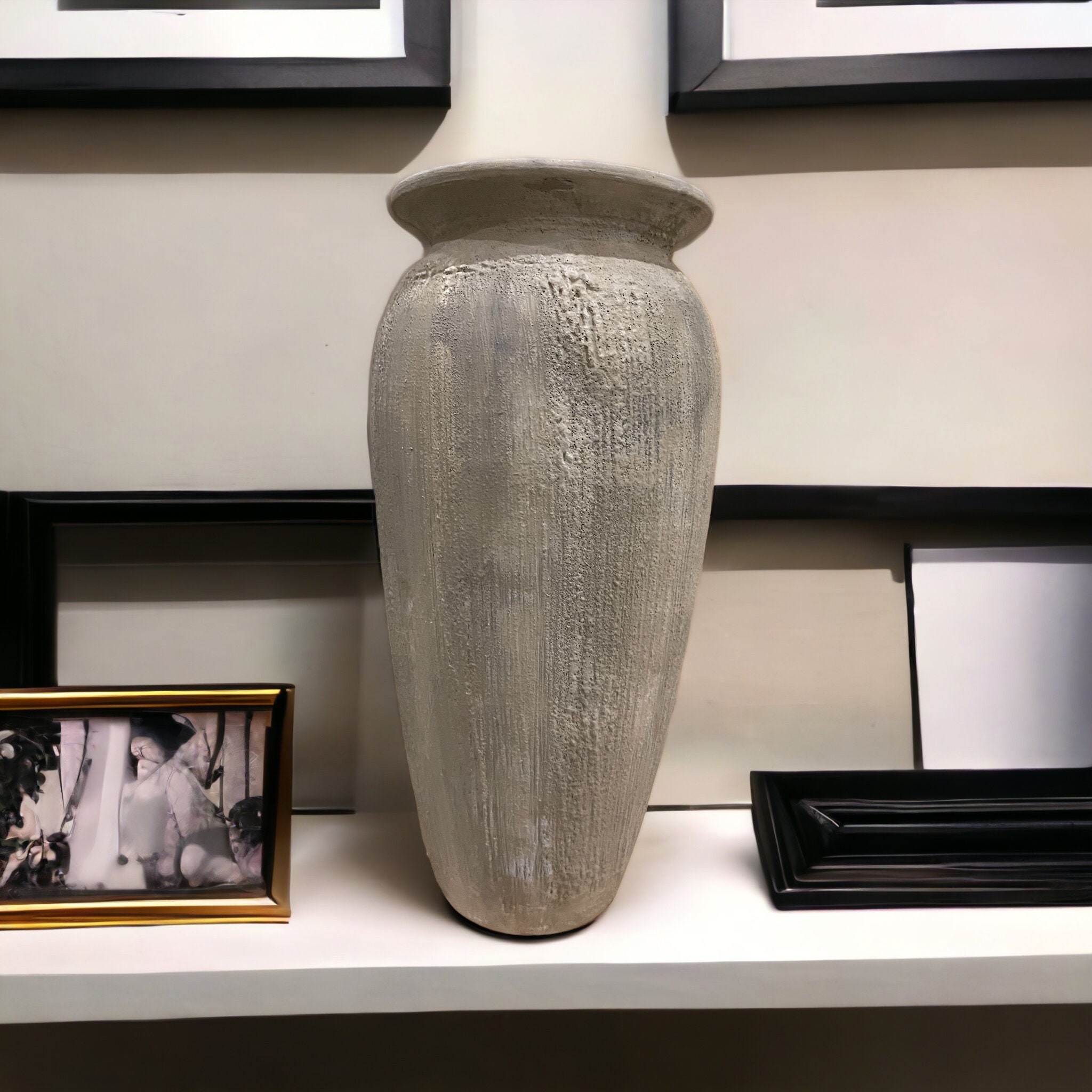 Tall Neutral Vase Tall Vase, Decorative Vase Etsy