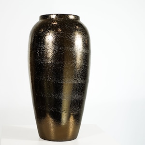 Tall vase, handmade vase, ceramic vase, shinny vase, Fiesta