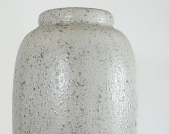 Tall vase, floor vase, white vase, textured vase, handmade vase, ceramic vase, Gray Touch Medium