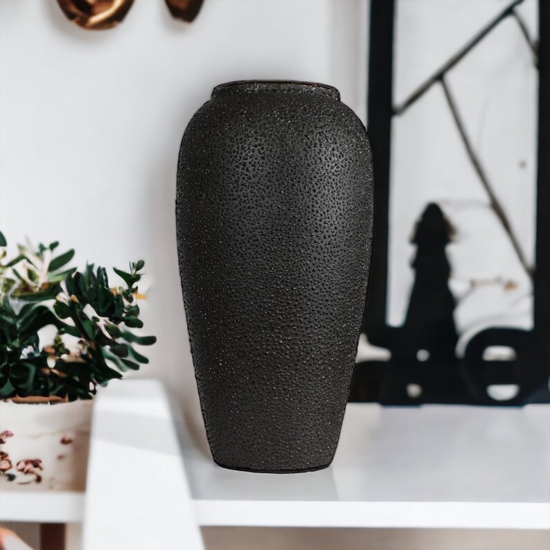 Black Tall Vase, Decorative Vase, Ari Tall Etsy