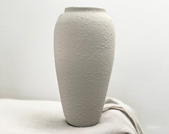 White texture design vase, handmade vase, ceramic vase, watertight