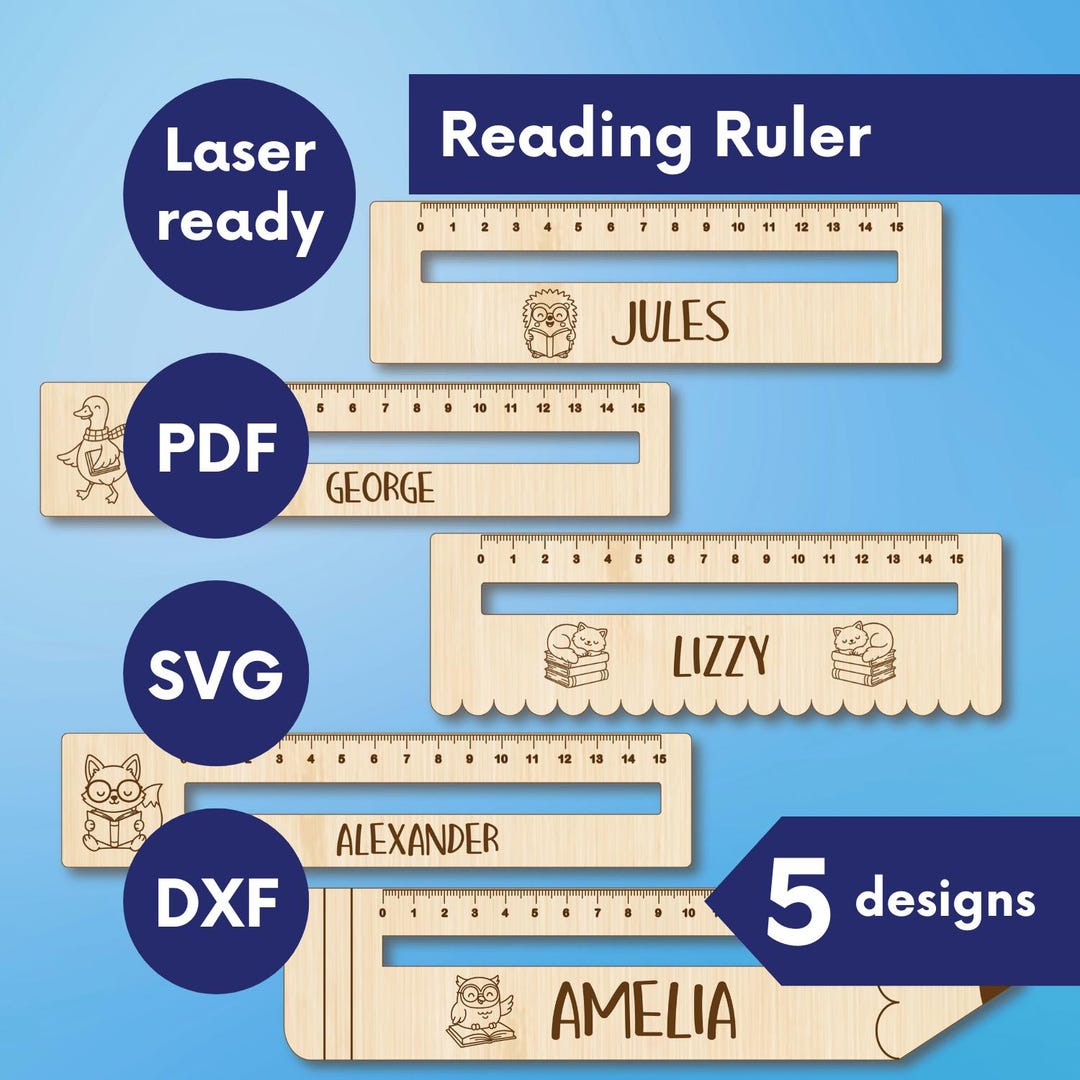 Reading Ruler SVG, Reading Aid SVG, Laser Cut Ruler Laser File Cutting ...