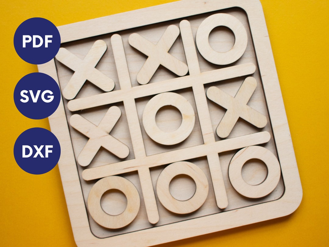 Tic Tac Toe Laser File, Tic Tac Toe Svg Laser Cut File, Lasercut Wooden ...
