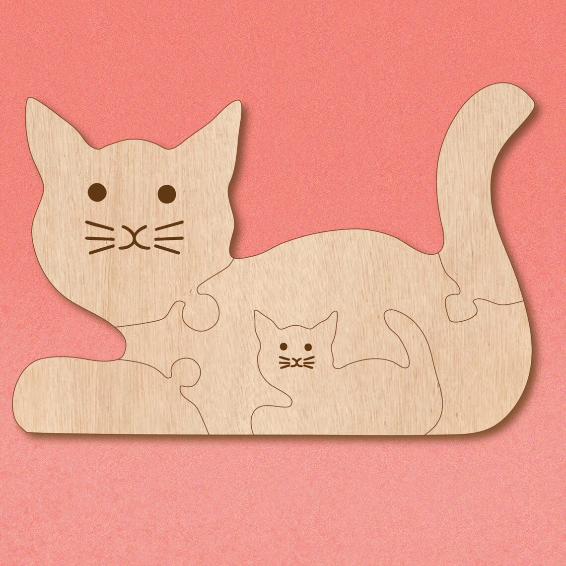 Puzzle for Kids Toy Files Bundle, Laser File Educational Svg, Laser Cut ...