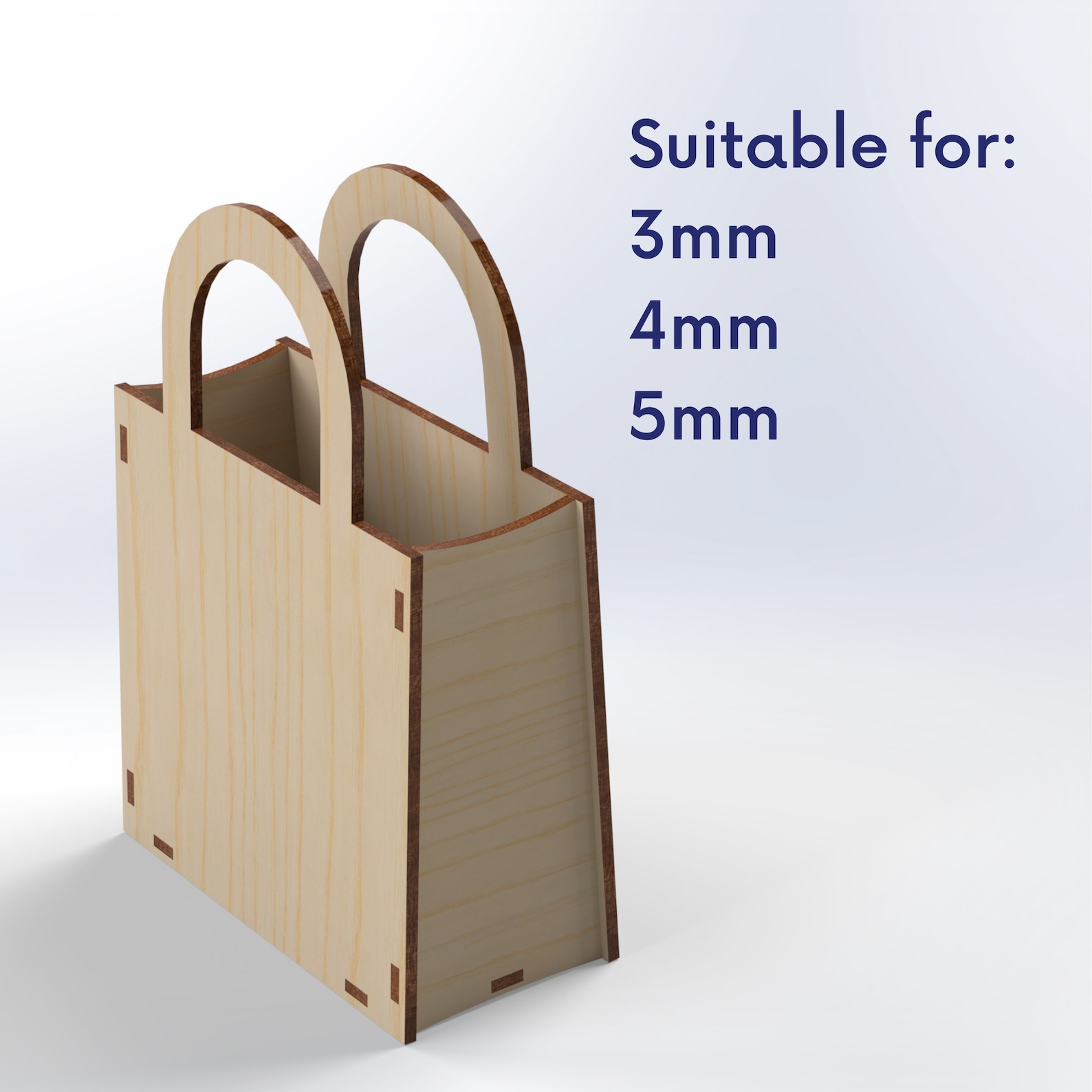 Laser Cut Gift Bag Template Svg, Laser Cut Bag Dxf, Wooden Purse Laser