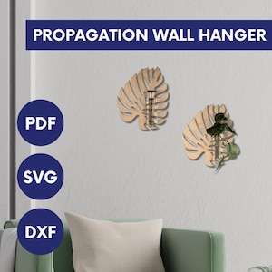 Monstera test tube vase files, test tube holder svg, wood vase laser, test tube propagation station svg, vase svg, propagation station file