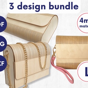 laser cut hand bag for straps, laser cut handbag dxf, wooden purse laser cut bag, laser purse file, wooden handbag dxf laser cut files purse