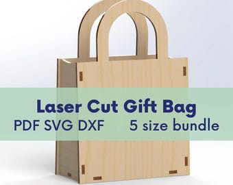 lasergesneden cadeauzakje sjabloon svg, lasergesneden tas dxf, houten tas lasergesneden tas, laser portemonnee bestand, houten handtas dxf lasergesneden bestanden bundel