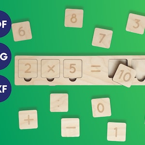 Math laser gesneden bestand, hout wiskunde bestuur laser gesneden speelgoed bestanden, laser gesneden montessori speelgoed, laser bestand educatieve svg, laser gesneden speelgoed bestanden