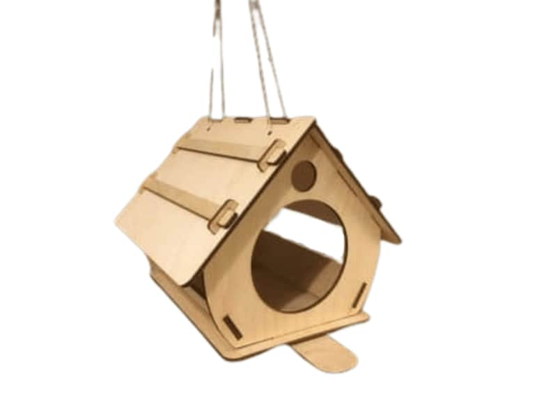 bird feeder svg, laser cut bird feeder file, laser cut bird house laser cut file, bird feeder laser file, template for glowforge download image 2