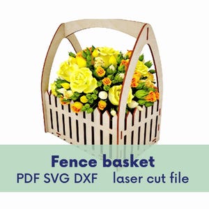Fichier découpé au laser svg pour le panier de Pâques, fichier svg pour le panier de Pâques au laser en bois, panier de Pâques découpé au laser, conception de panier découpé au laser, fichier découpé au laser de Pâques