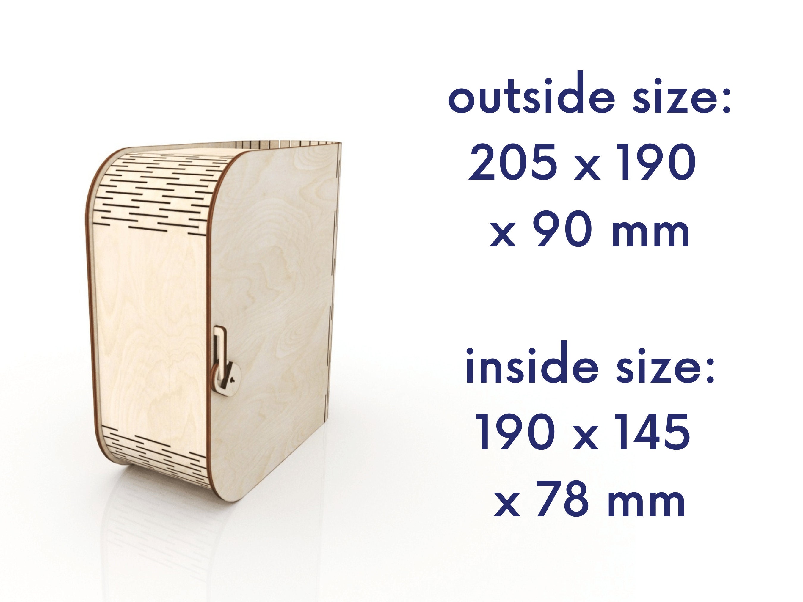 Laser Cut Book Box Svg Book Box File Laser Cut Box With Lid Etsy