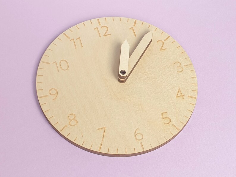 Wooden Learning Clock for Kids Laser Cut Toy Files (Download Now) Etsy