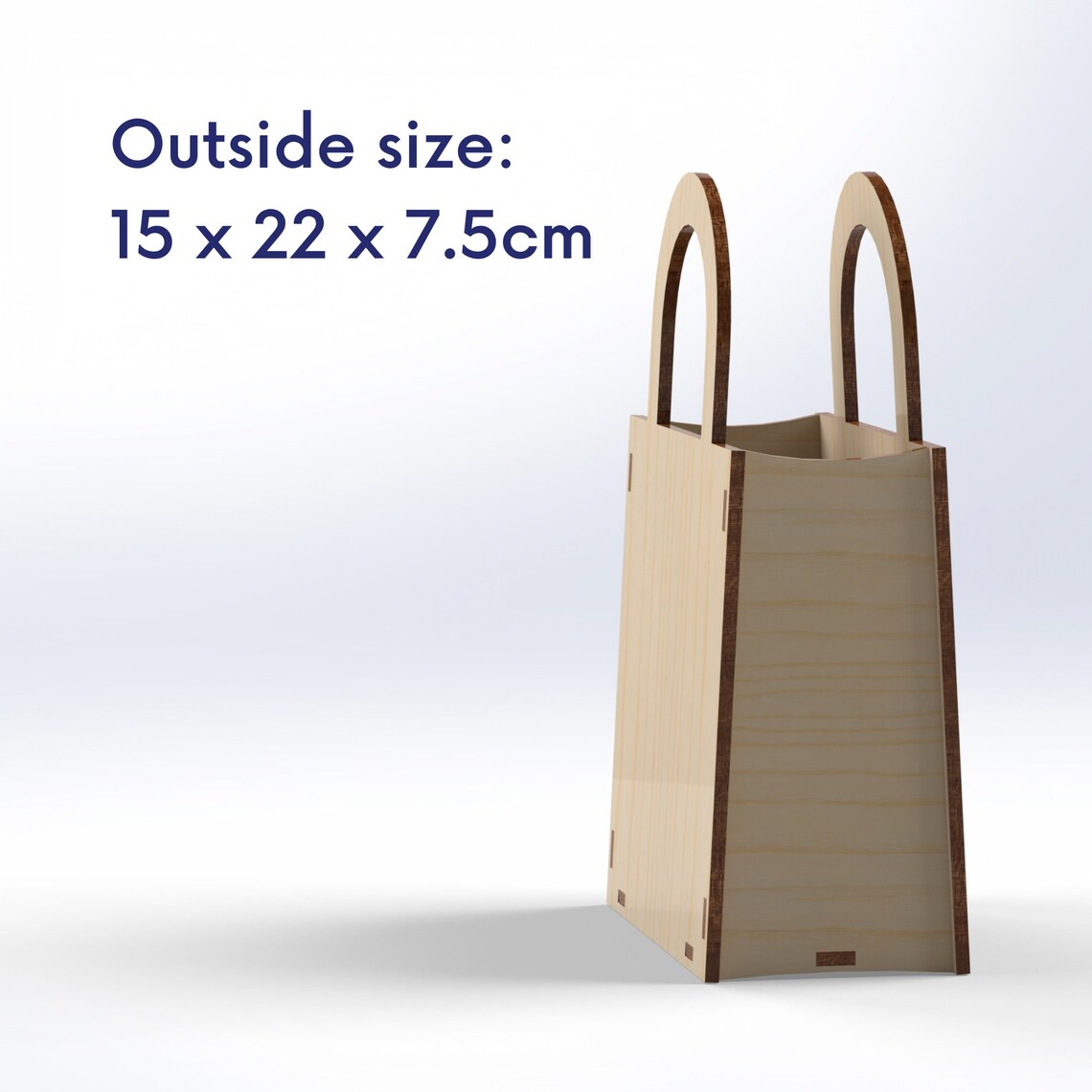 Laser Cut Gift Bag Template Svg, Laser Cut Bag Dxf, Wooden Purse Laser