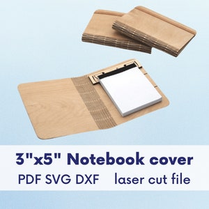 Laser Cut Notebook Cover Laser Template, Laser Notebook Svg, Wooden Notebook Cover Svg, Laser Notebook File, Live Hinge svg