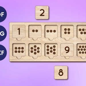 Mathe Puzzle Laser geschnittene Datei, Laser geschnittene Puzzle Datei, Holz Mathe Brett Laser geschnittene Spielzeug Dateien, Laser geschnittene Montessori Spielzeug Laser Datei pädagogische svg